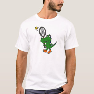 T-shirt Alligator drôle d'AL jouant au tennis
