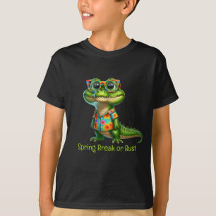 T-shirt Alligator en chemise tropicale