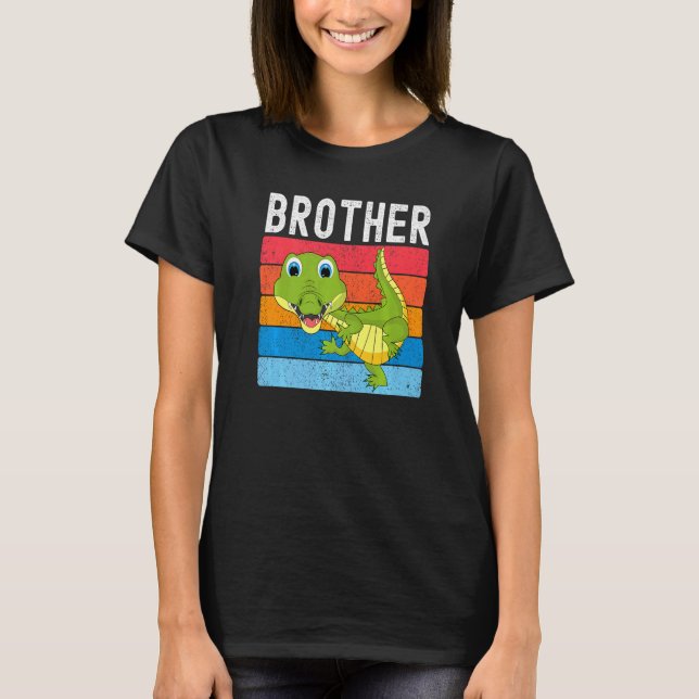 T-shirt Alligator Frère Gator Crocodile Famille Premium (Devant)