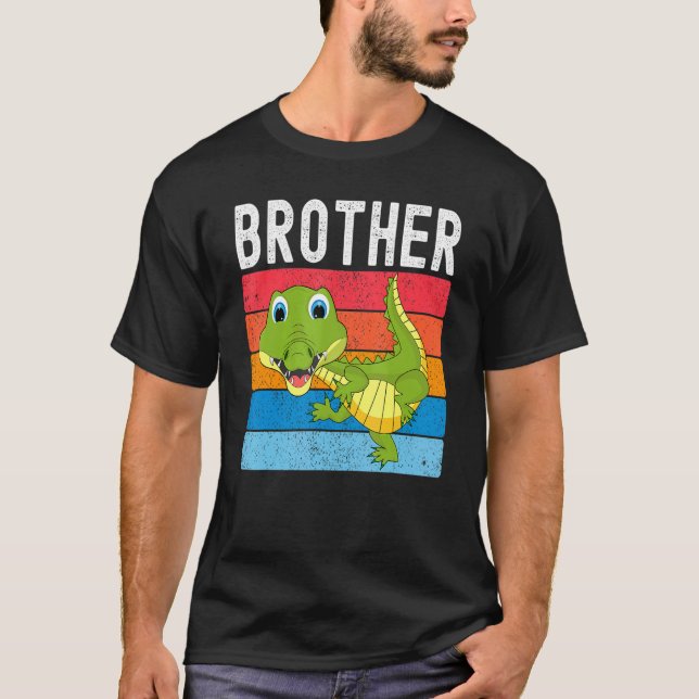 T-shirt Alligator Frère Gator Famille Crocodile (Devant)