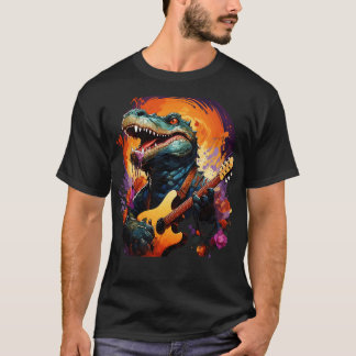 T-shirt Alligator Jouer de la guitare