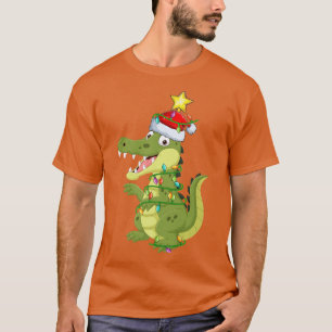 T-shirt Alligator Lighting Arbre de Noël correspondant All