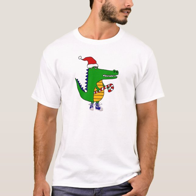 T-shirt Alligator mignon dans la bande dessinée de Noël de (Devant)