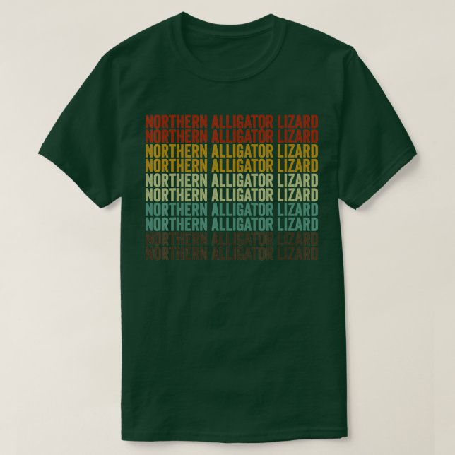 T-shirt Alligator Nord Lizard Retro (Design devant)