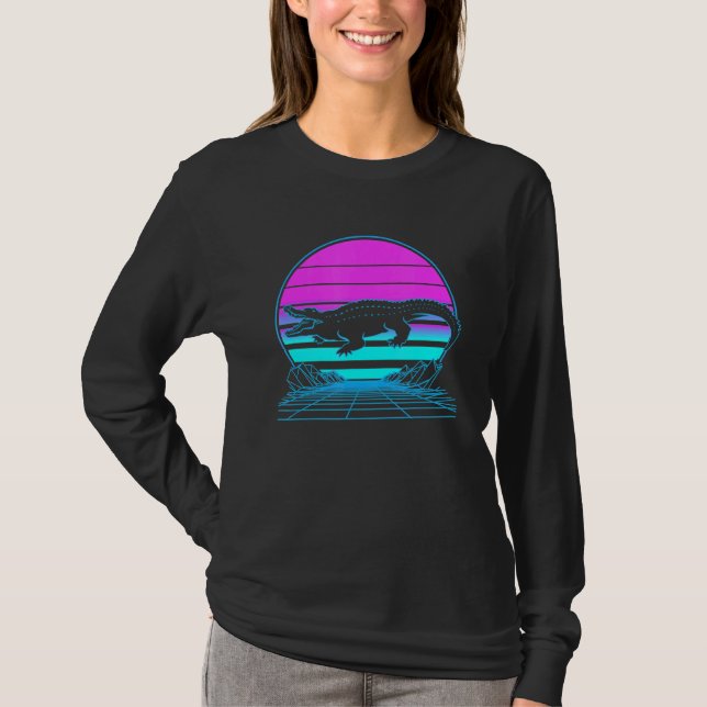 T-shirt Alligator Pastel Goth Vaporwave (Devant)