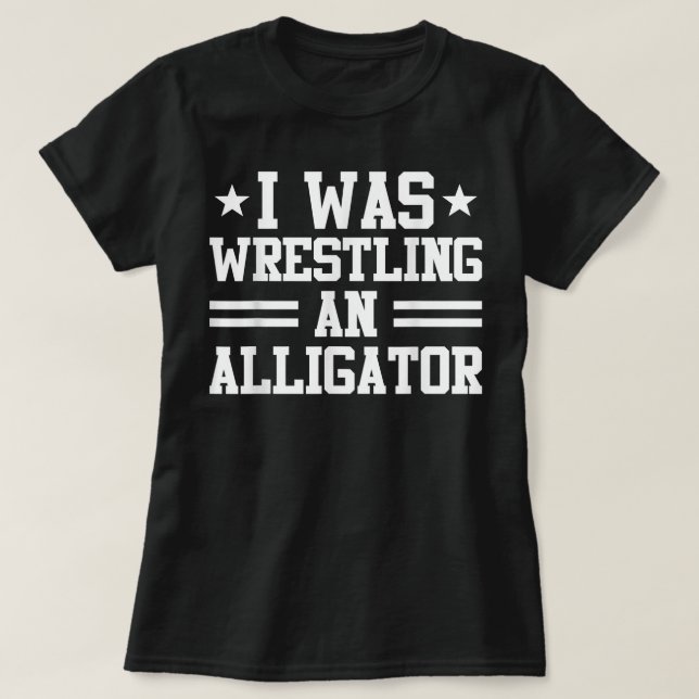 T-shirt Alligator Story Funny Leg Amputee Surtension proth (Design devant)