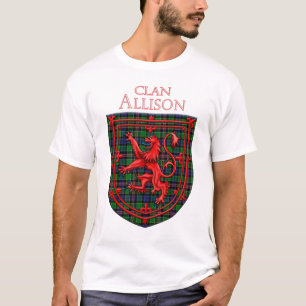 T-shirt Allison Tartan Scottish Plaid Lion Rampant
