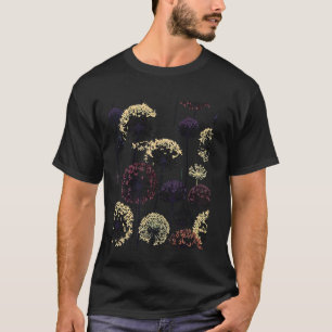 T-shirt Allium En Fleur Fleur Arrière - plan Rétro Abstrai