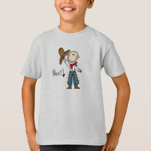 T-shirt Allo ! Chiffre chemise de bâton de cowboy