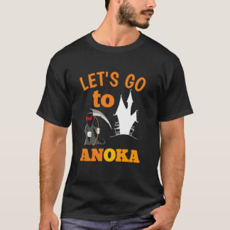 T-shirt allons à anoka - capitale de l'halloween