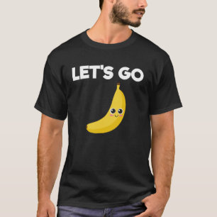 T-shirt Allons à la banane pour les mignons garçons et fil