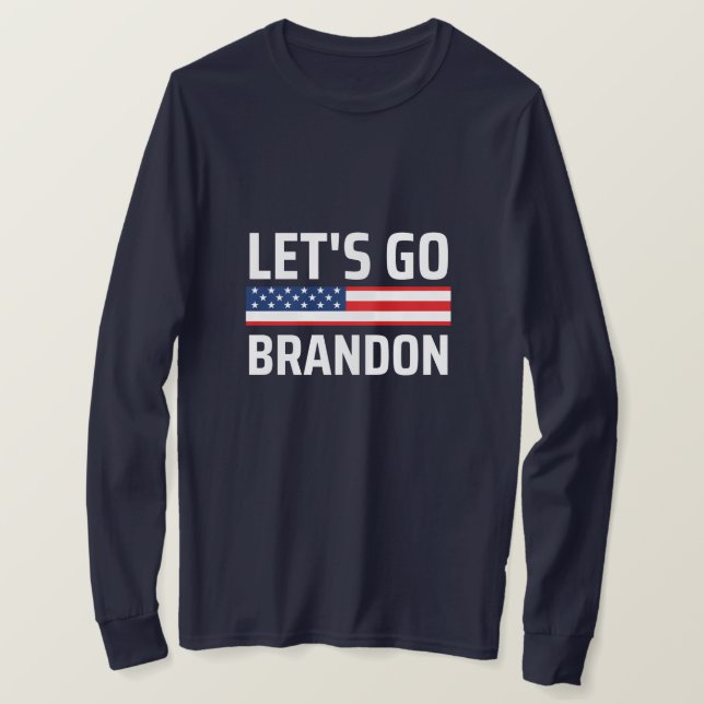T-shirt allons brandon chant joe biden, drôles laissez all (Design devant)