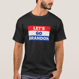T-shirt Allons Brandon Drapeau américain drôle Anti Biden
