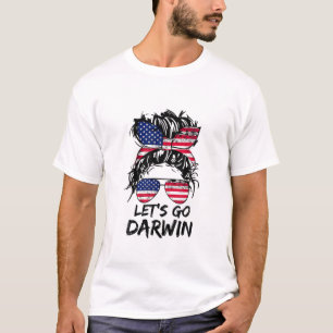 T-shirt Allons Darwin, Allons Darwin Messy Bun America