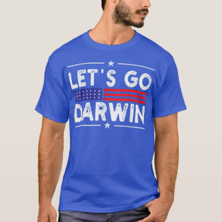 T-shirt Allons Darwin Vintage USA Flag Allons Darwin