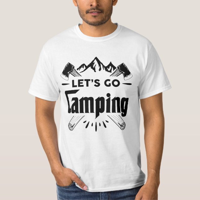 T-shirt Allons faire du camping, camper des vibes (Devant)