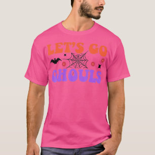 T-shirt Allons Gouls Retro Fantôme Fantôme Flual Costume H