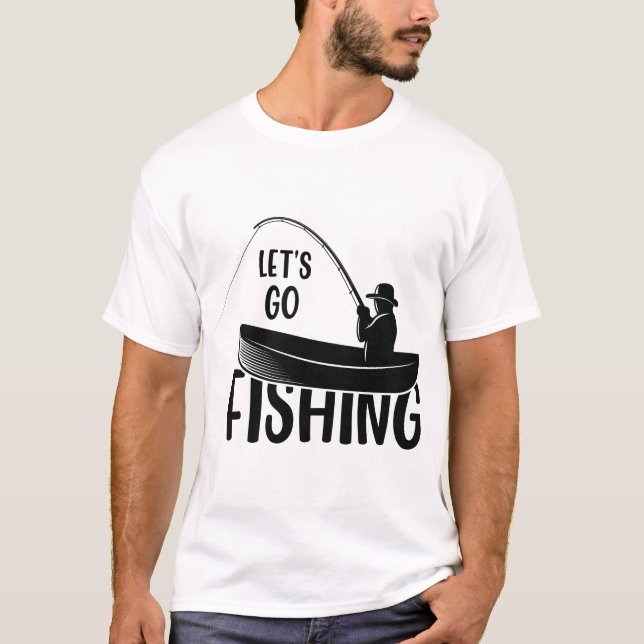T-shirt Allons pêcher (Devant)
