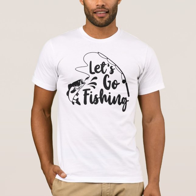 T-shirt Allons pêcher (Devant)