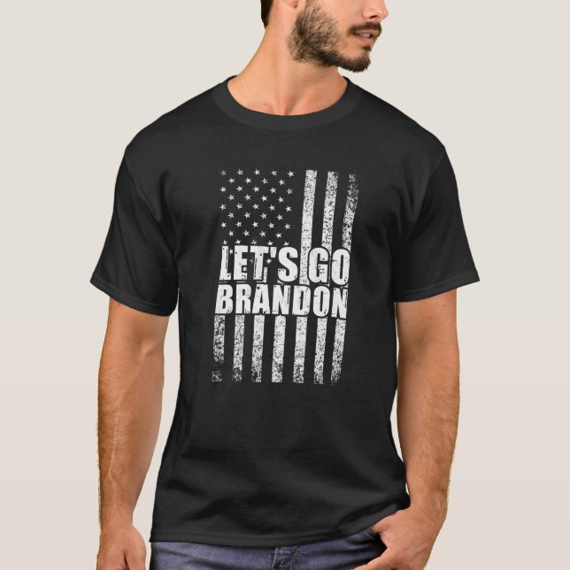 T-shirt Allons voir Brandon conservateur anti-libéral drap (Devant)