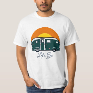 T-shirt Allons-y ! Camionnette rétro RV amusante 