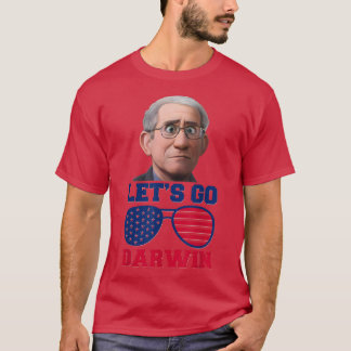 T-shirt Allons-y Darwin USA Drapeau Vintage Fauci Ouchie S
