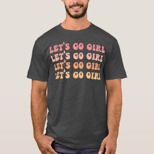 T-shirt Allons-y les filles Mariage rétro de demoiselle d'