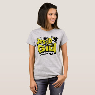 T-shirt Allons-y les Filles – Typographie Grunge Audacieus