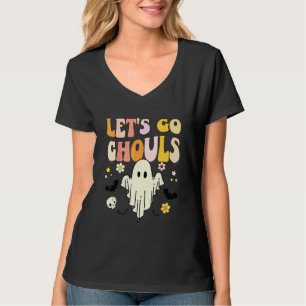 T-shirt Allons-y les goules Halloween Fantôme Groovy Rétro