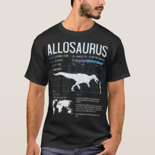 T-shirt Allosaurus Dinosaur Faits T Chemise Hommes Femmes 