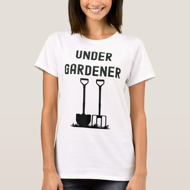 T-shirt Allotissement Gardener Tête Sous Gardener Jardiner (Devant)