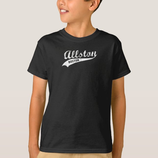 T-shirt Allston Boston Massachusetts Design en état de dét (Devant)