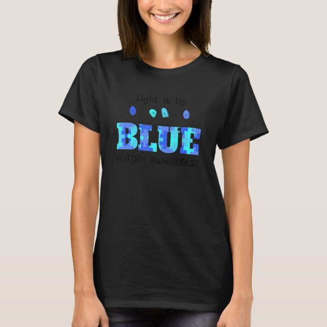 T-shirt Allumer bleu Autisme Sensibilisation sur l'autisme (Devant)