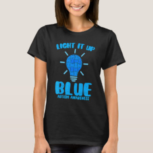 T-shirt Allumez-le en bleu Autism Awareness Pièce de puzz