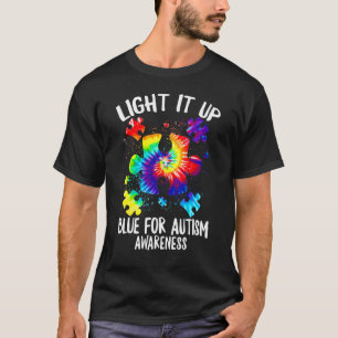 T-shirt Allumez-le en bleu Puzzle Autism Awareness Ruban R