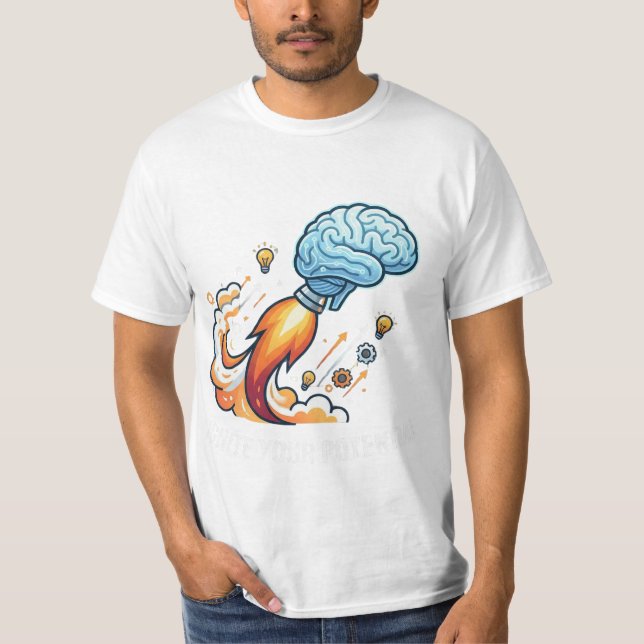 T-shirt Allumez Votre Potentiel Fusée Cerveau Motivationne (Devant)