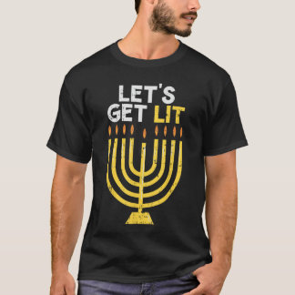 T-shirt Allumons les bougies Hanukka juif Chanukah Chanuk
