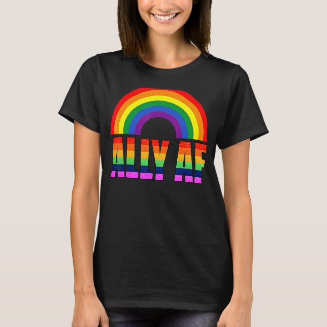 T-shirt Ally Af Gay Lesbian Pride Lgbtq Equality Human Rig (Devant)