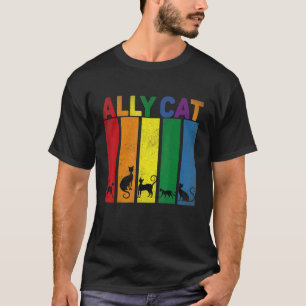 T-shirt Ally Chat Lgbt Gay Rainbow Pride Drapeau Ally Chat