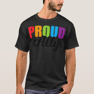 T-shirt Ally LGBTQ Gay and Lesbian Pride Rainbow et Curs