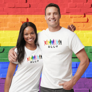 T-shirt ALLY Mixte Gender Pride LGBTQIA+BIPOC