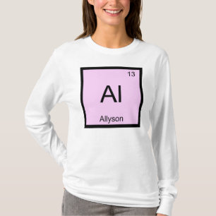 T-shirt Allyson Nom Chimie Élément Tableau périodique