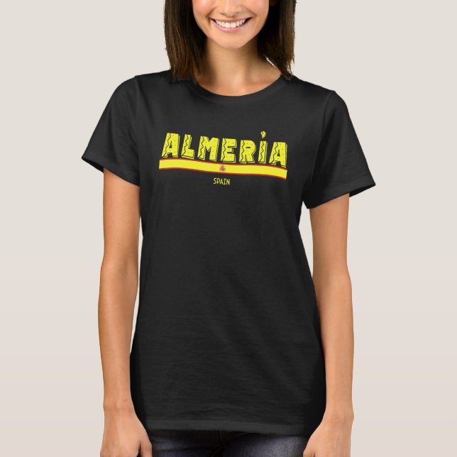 T-shirt Almería Spain Spanish Flag Espana Tourist Souven (Devant)