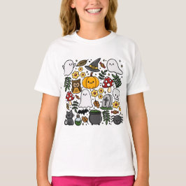 T-shirt Almofada com estampa fofa de Halloween