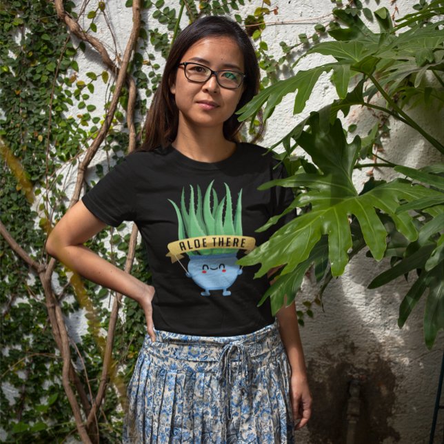 T-shirt Aloe là (aloe there t-shirt plant lady)