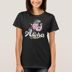 T-shirt Aloha Ananas Et Flamant rose Pour Plage Ananas