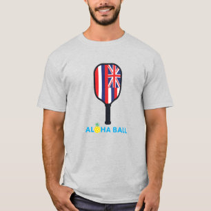 T-shirt Aloha Ball Hawaii Drapeau Pickleball Base