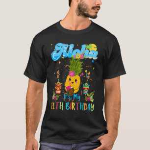 T-shirt Aloha C'Est Mon 11e Anniversaire 11 Ans Enfants Ha