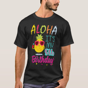 T-shirt Aloha C'est mon 5e anniversaire Hawaiian 5 ans Tod