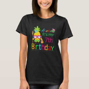 T-shirt Aloha C'est mon 7e anniversaire Hawaii Summer Girl